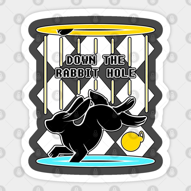 Down the Rabbit Hole Sticker by Temrin